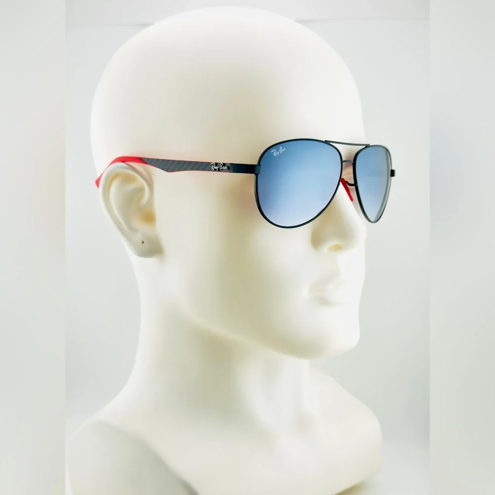 Ray-Ban Scuderia Ferrari Sunglasses RB8313-M Black Frame Gradient Mirror Lenses